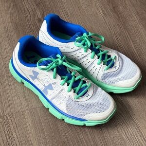 Under Armour White/Green/Blue Women’s Sneakers Size 9.5